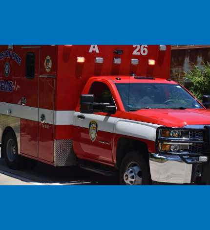 red EMS vehicle 