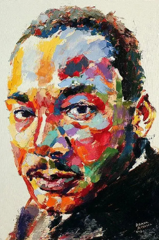 Artistic rendition of an MLK photo.