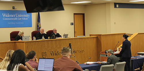 Image of Commonwealth Court of Pennsylvania Judges presiding at Widener Law Commonwealth