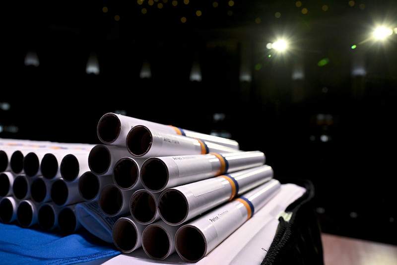 Image of scrolls sitting on a table at the Harrisburg forum.