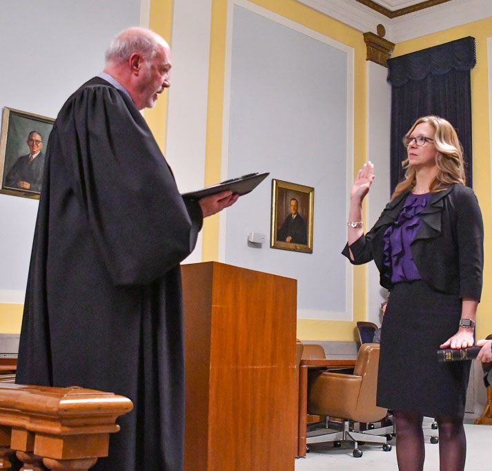 Photo of Heather Adams at her swearing in