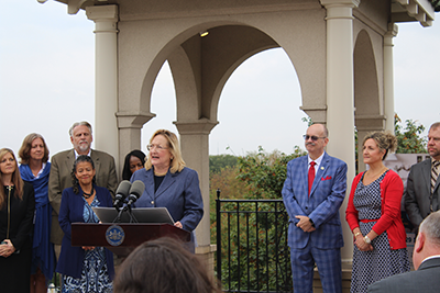 Press conference announcing Grandparents Raising Grandchildren Hotline.