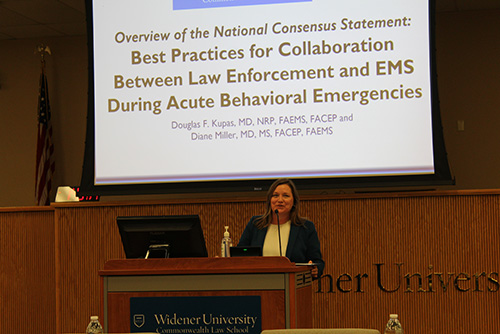 PA Attorney General Michelle Henry presents at the EMS Symposium.