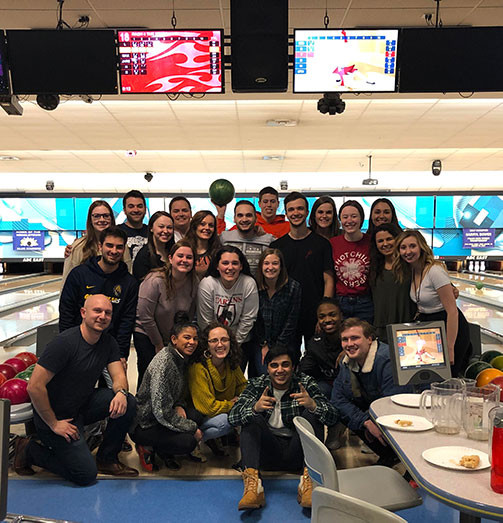 photo of the bowling outing