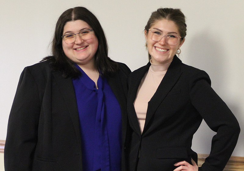 Image of Jessica Poley and Miranda Thompson smiling at the camera.
