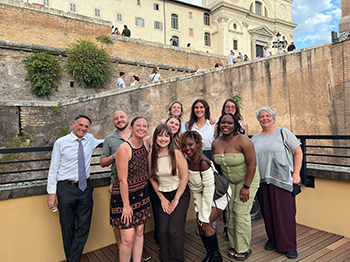 Image of Widener Law Commonwealth students studying abroad in Rome during the summer of 2025.