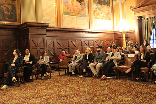 The 14 lawyers sitting before the PA Supreme Court. 