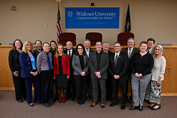 Widener Law Commonwealth faculty with Douglas Wolfberg