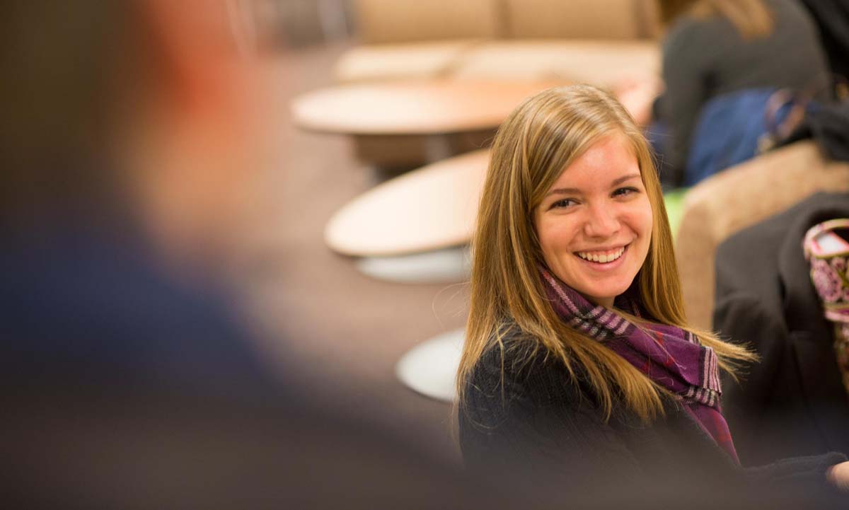 Female student smiling