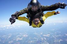 Photo of student skydiving